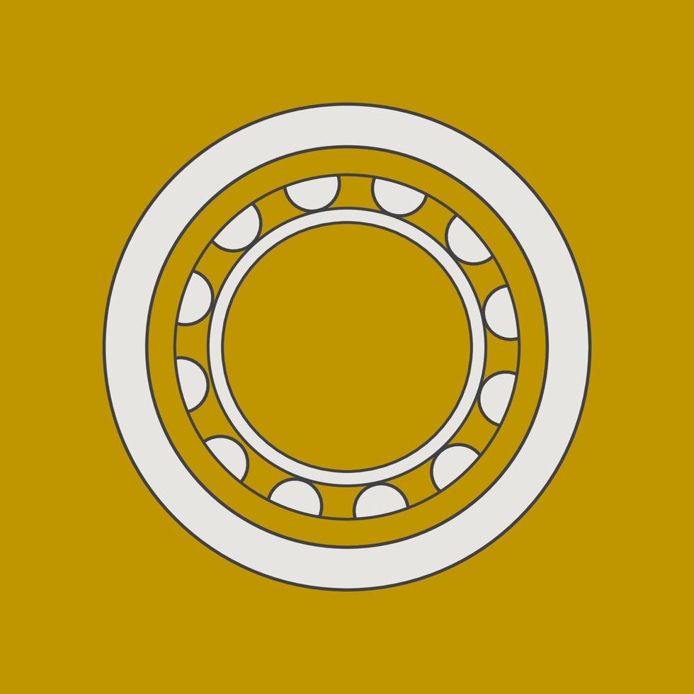Illustration vector graphic of cylindrical roller bearings good for engineering image and industrial