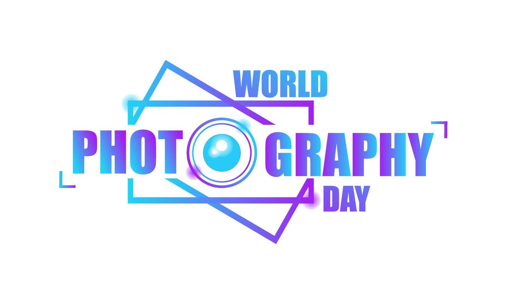 día mundial de la fotografía, el mejor fondo vectorial de todos los tiempos, con combinación de colores. vector