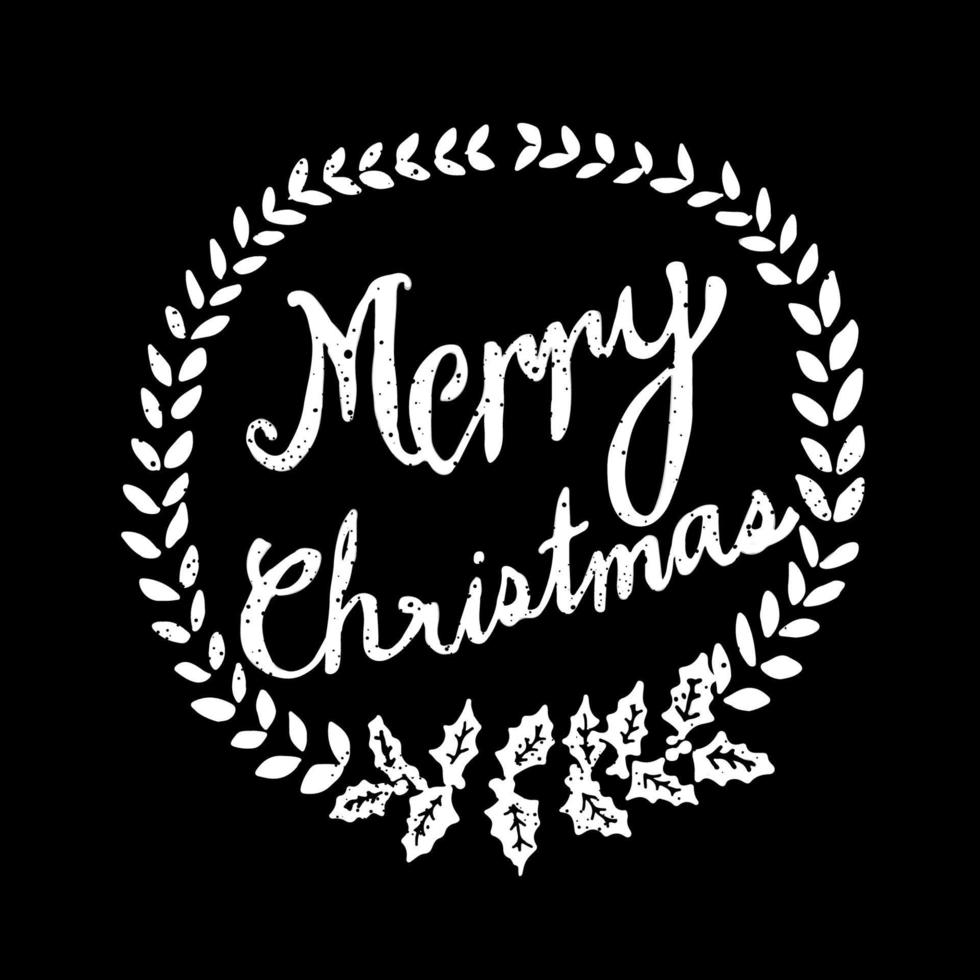 Hand Drawn Merry Christmas Blackboard Vector