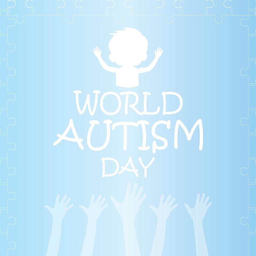 World Autism Awareness Day. April 2nd. Templates for cards, posters with text inscriptions. vector