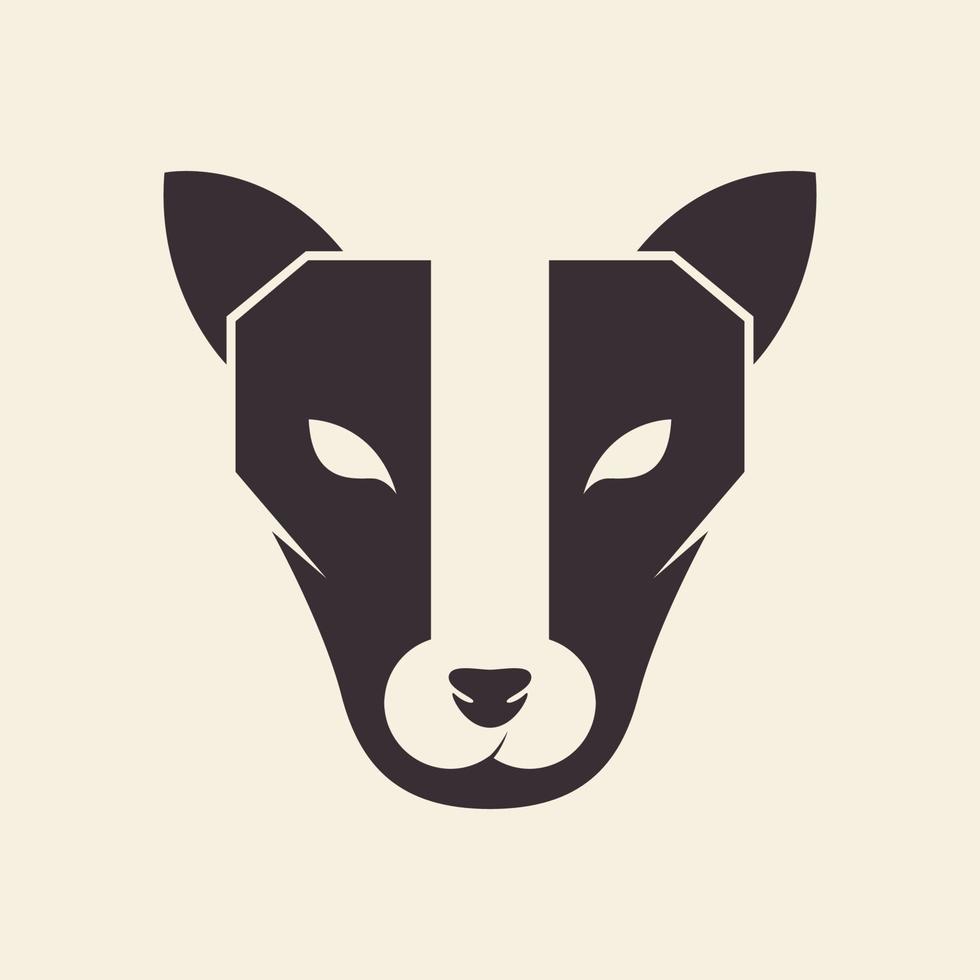 face weasel simple vintage logo design, vector graphic symbol icon illustration creative idea