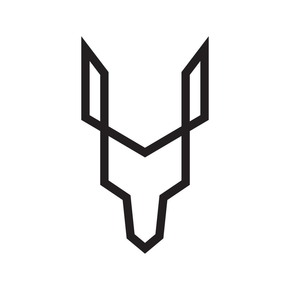line minimalist head animal goat logo design, vector graphic symbol icon illustration creative idea