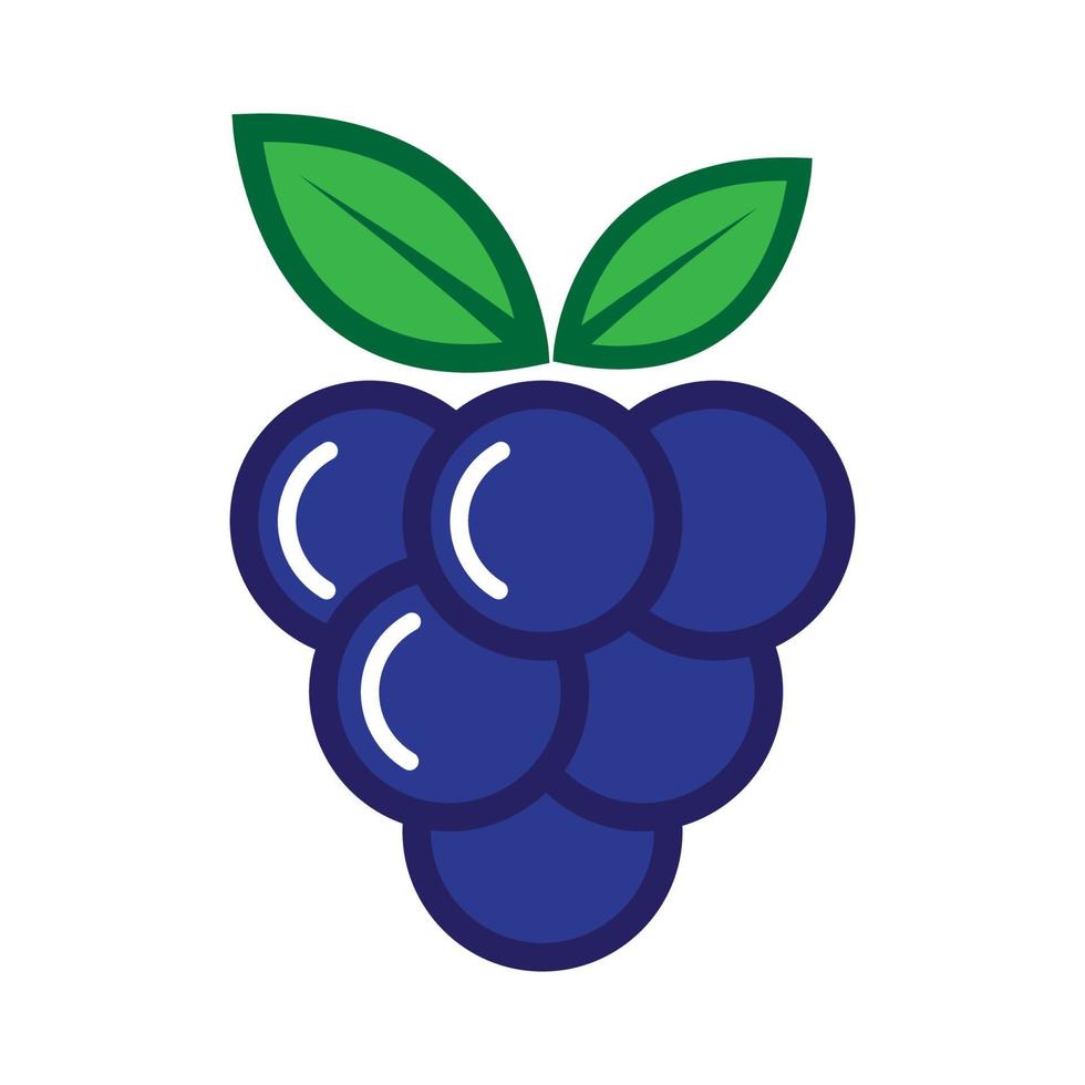 diseño de logotipo de fruta de uva minimalista moderno y colorido, símbolo gráfico vectorial icono ilustración idea creativa vector