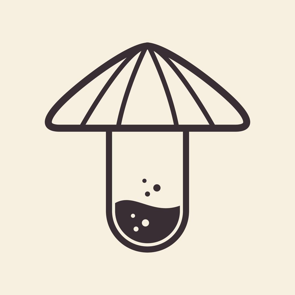 mushroom nutrition hipster logo design, vector graphic symbol icon illustration creative idea
