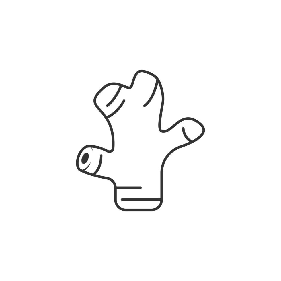 Outline icon of ginger vector illustration
