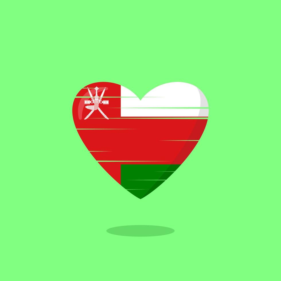 Benin flag shaped love illustration vector