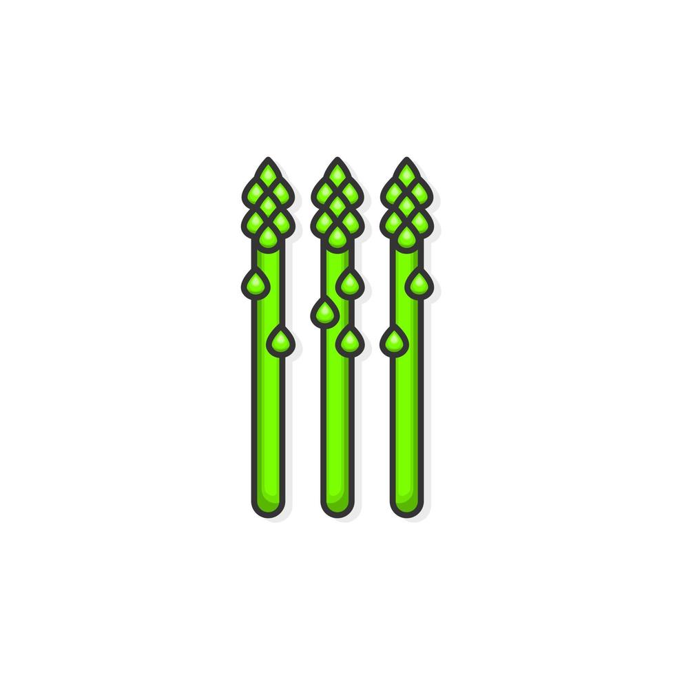 Cartoon icon of asparagus vector illustration