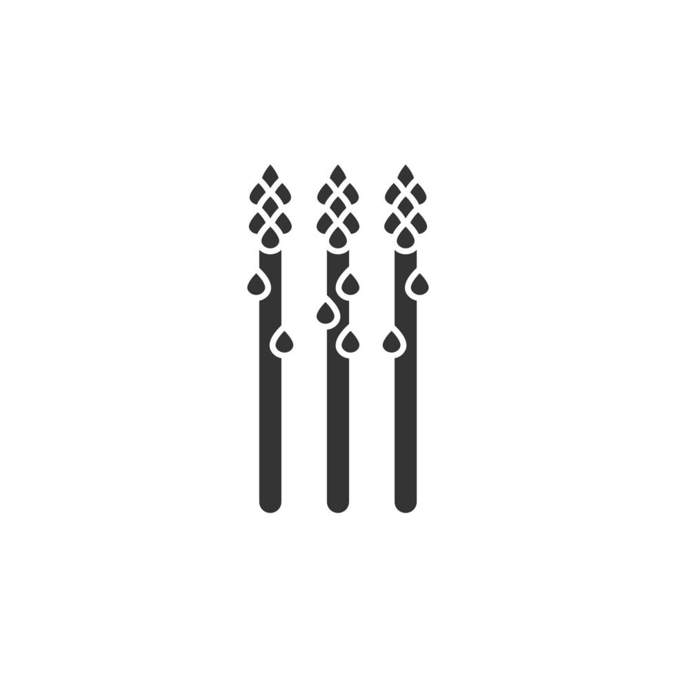 Silhouette icon of asparagus vector illustration