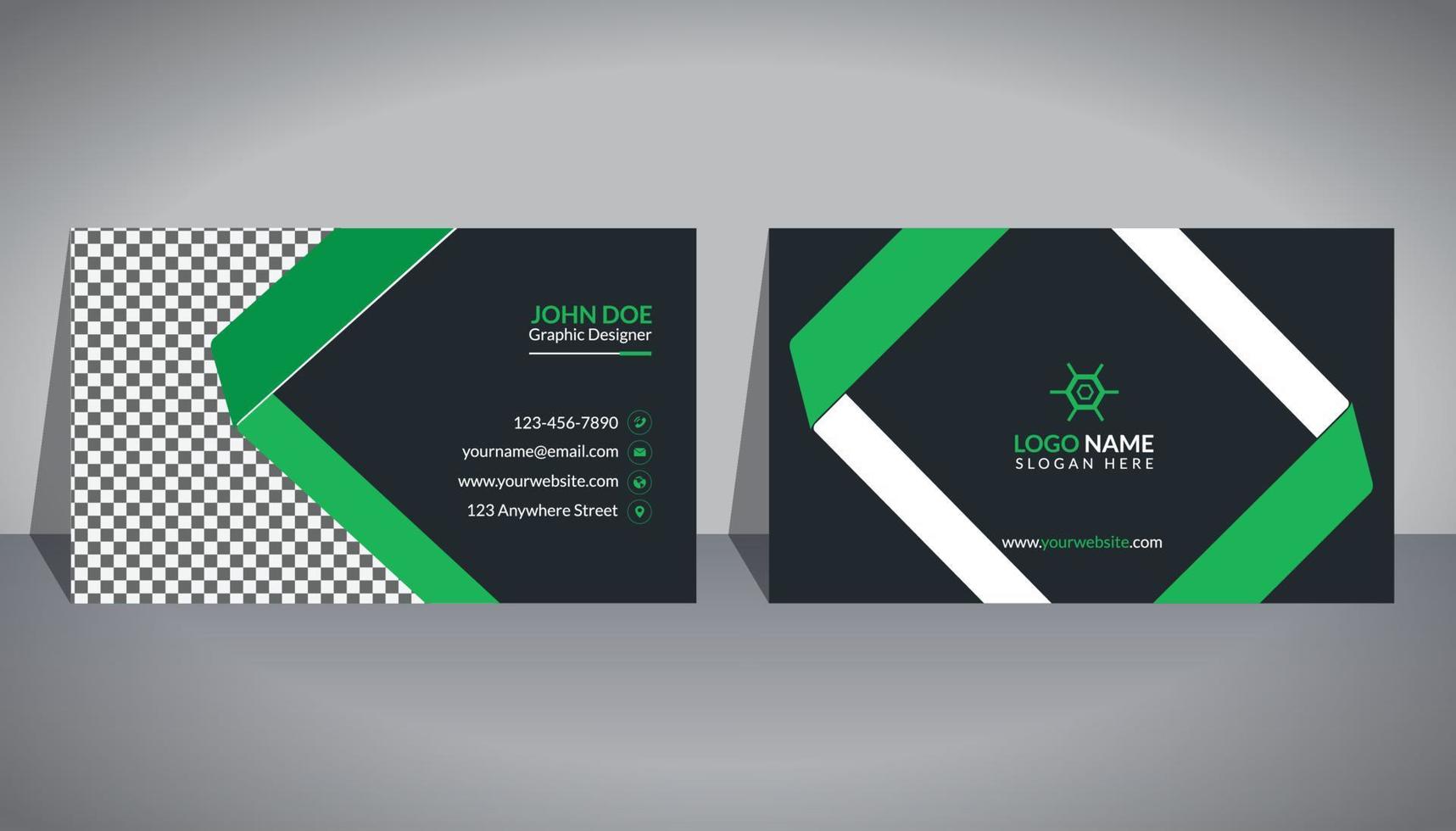 Corporate business card design vector