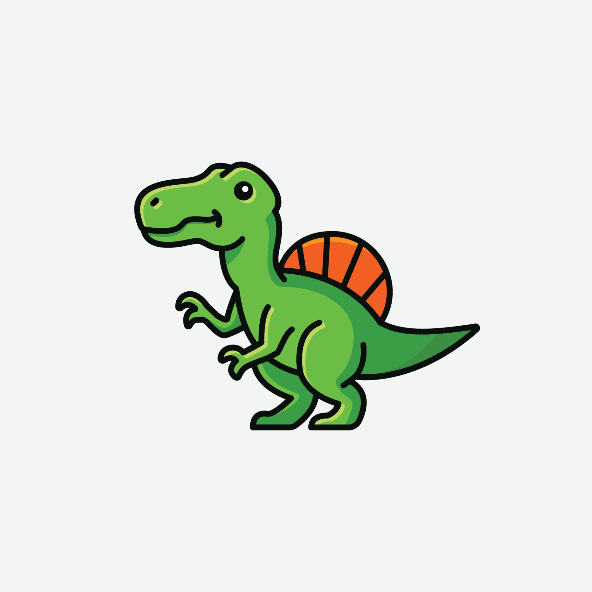cute baby tyrannosaurus rex cartoon dinosaur character