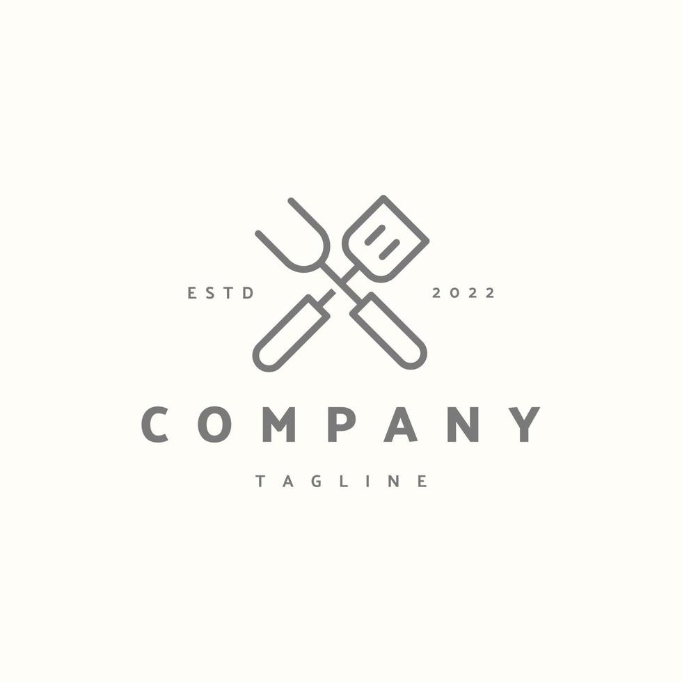 Grill spatula premium icon sign symbol. Hipster vintage logo vector