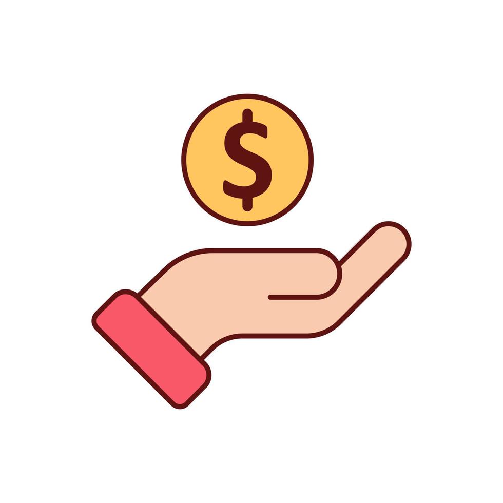 Hand Money premium icon sign symbol vector