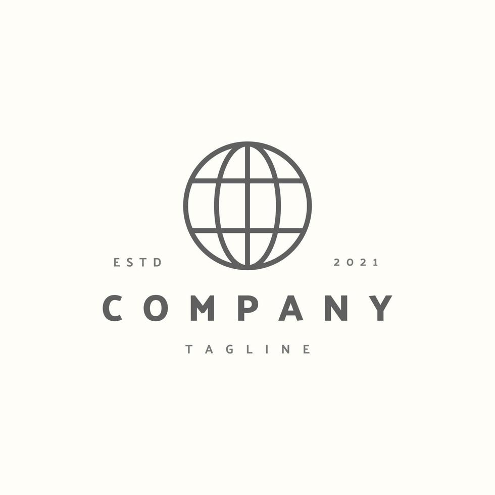 World premium icon sign symbol. Hipster vintage logo vector