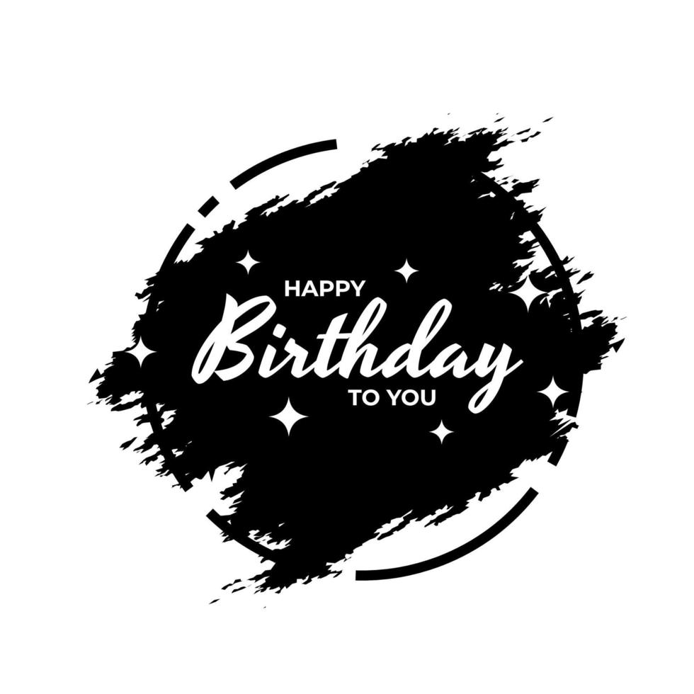 happy birthday typographic font elegant birthday card Congratulations vector