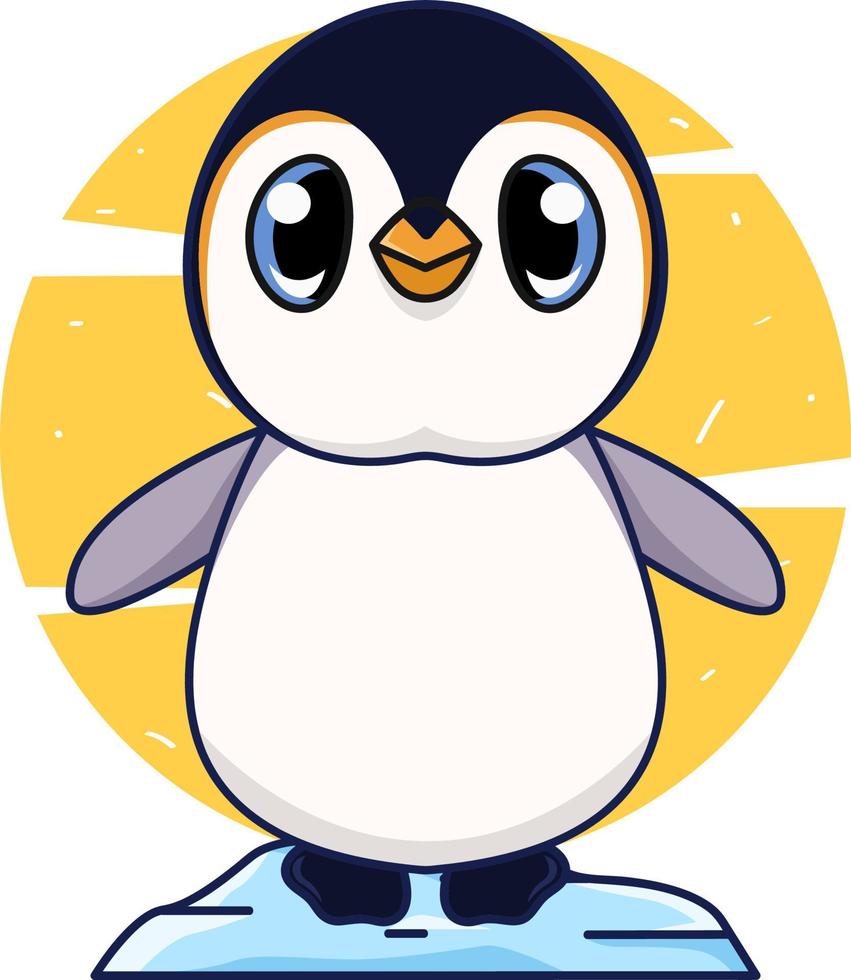 logotipo de la mascota del pingüino vector