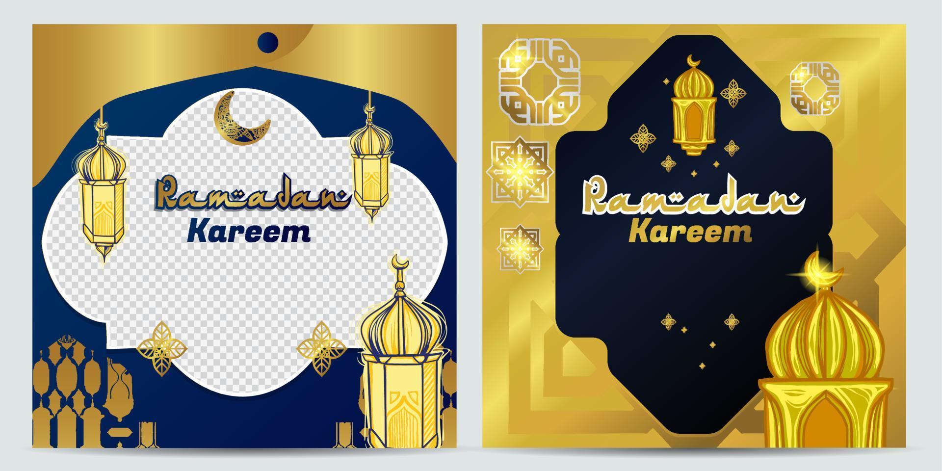 fondo islámico adecuado para ramadan kareem momentos vector premium