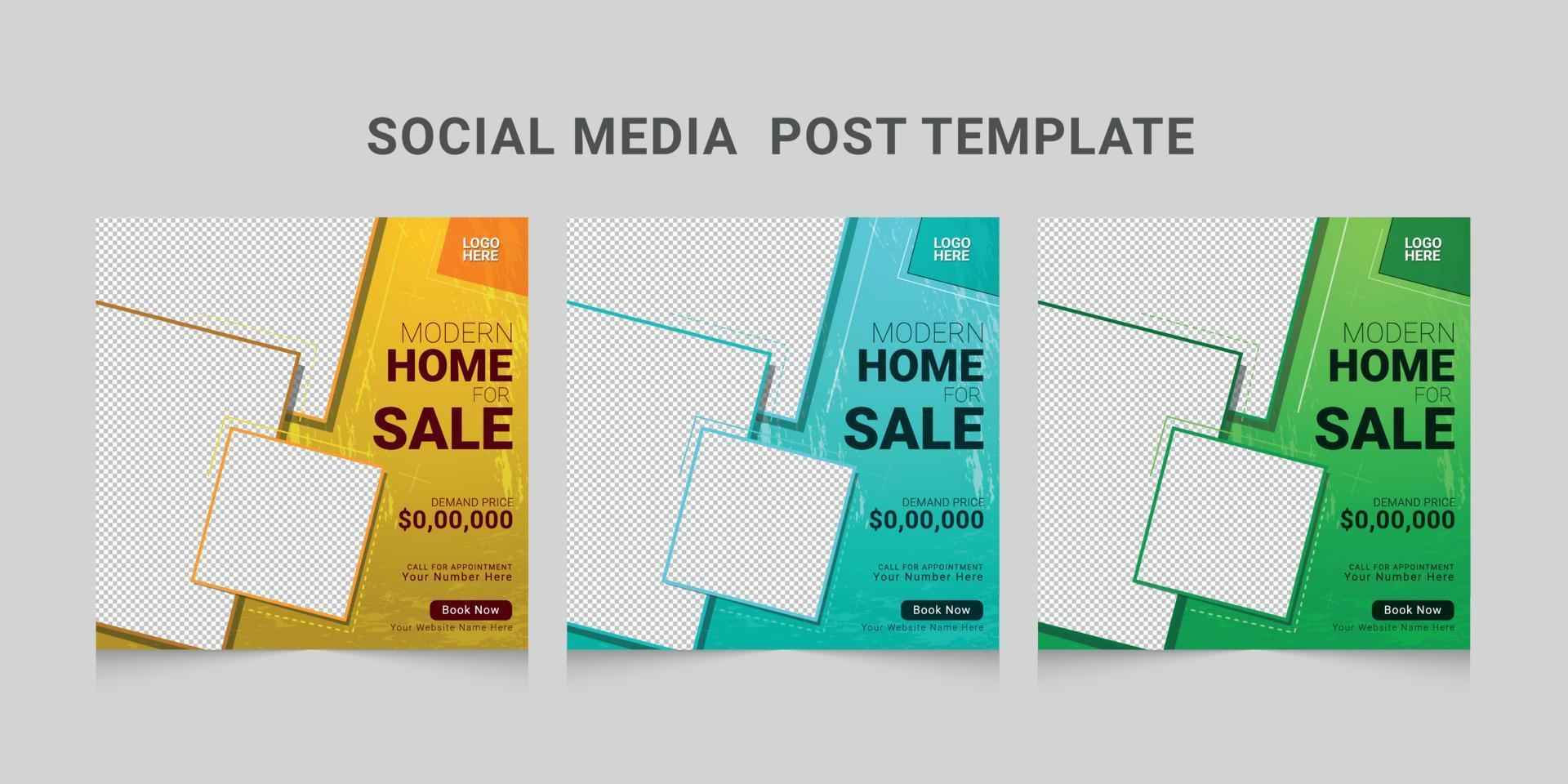 social media post or square banner template vector