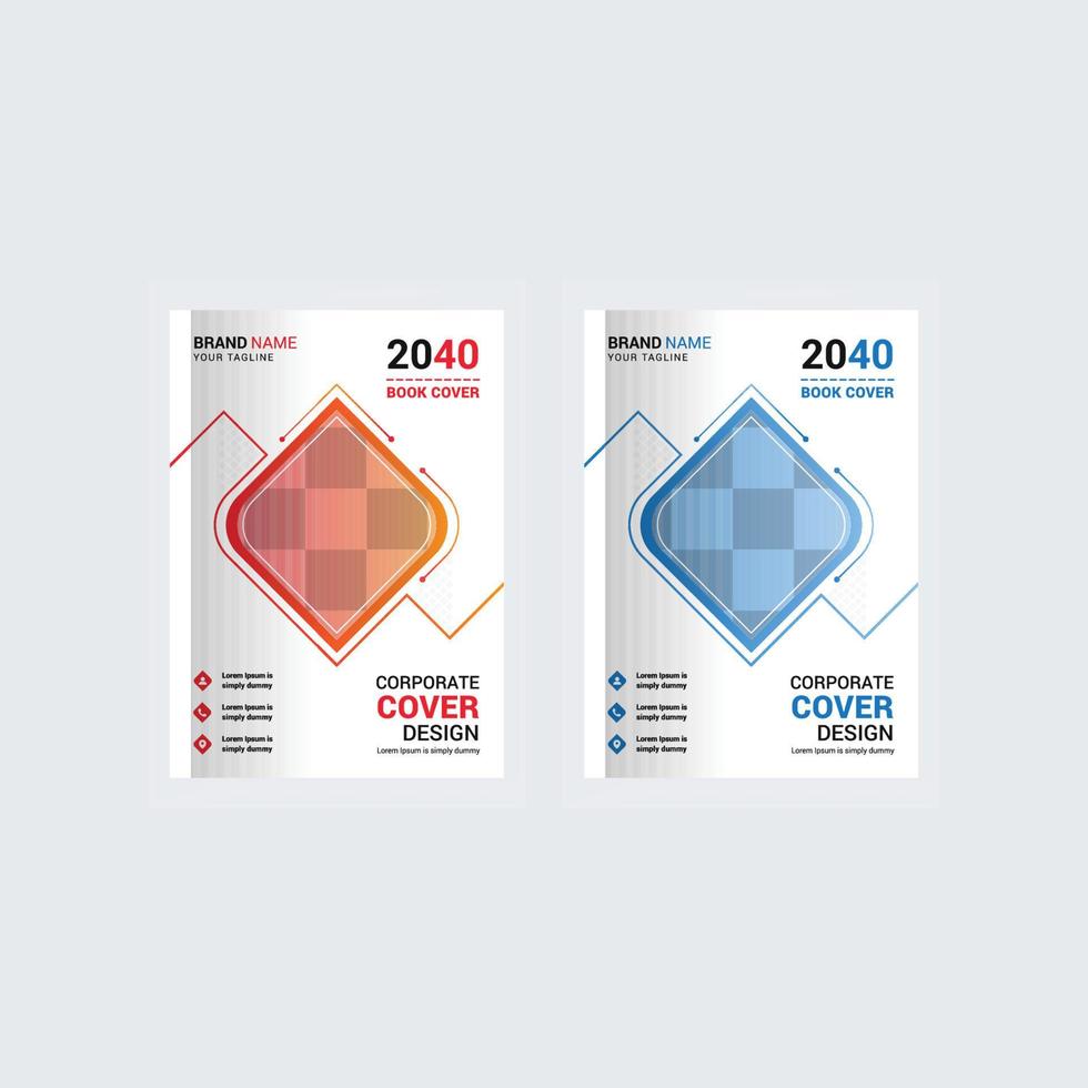 Abstract corporate book cover design template vector