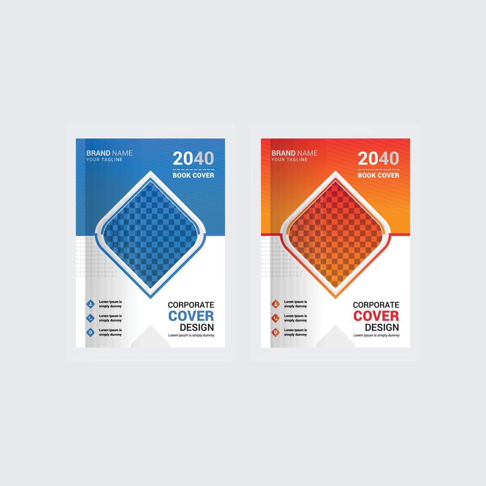 Creative business corporate book cover design template vector