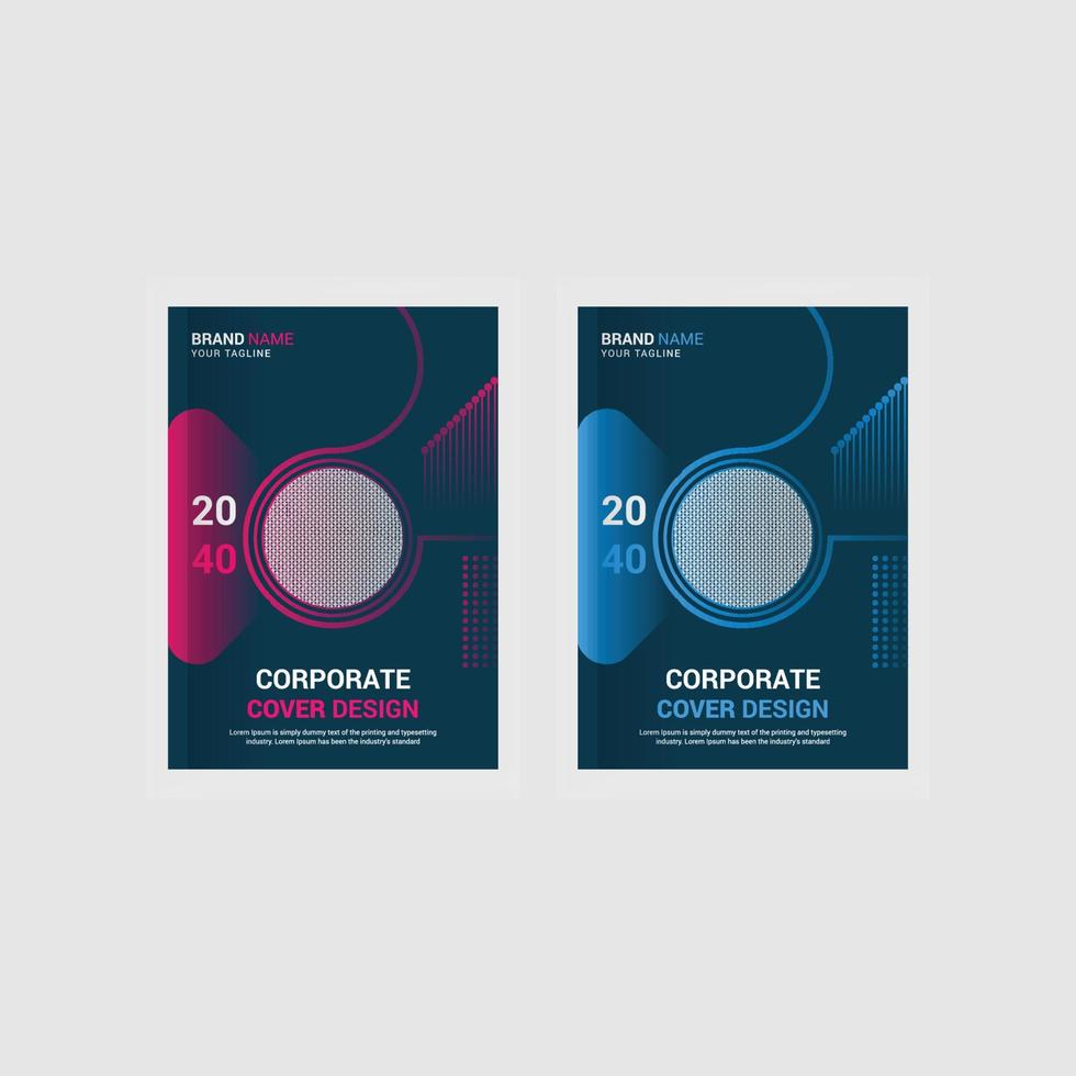 Creative corporate book cover design template vector