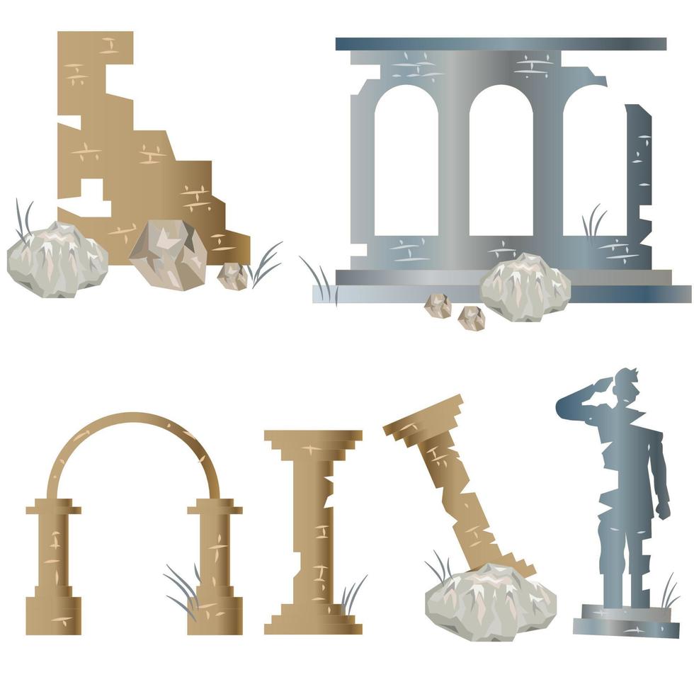 Building Ruins Illustration vector