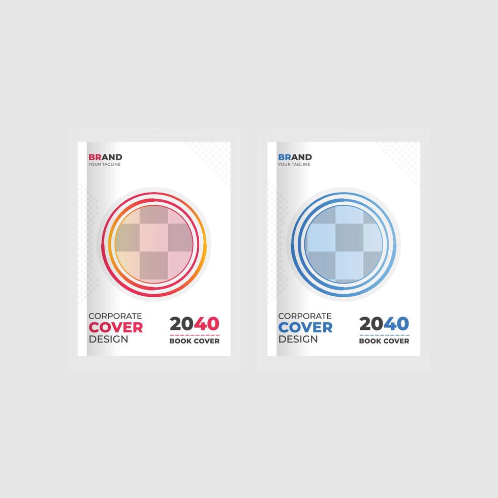 Multipurpose simple corporate book cover design template vector