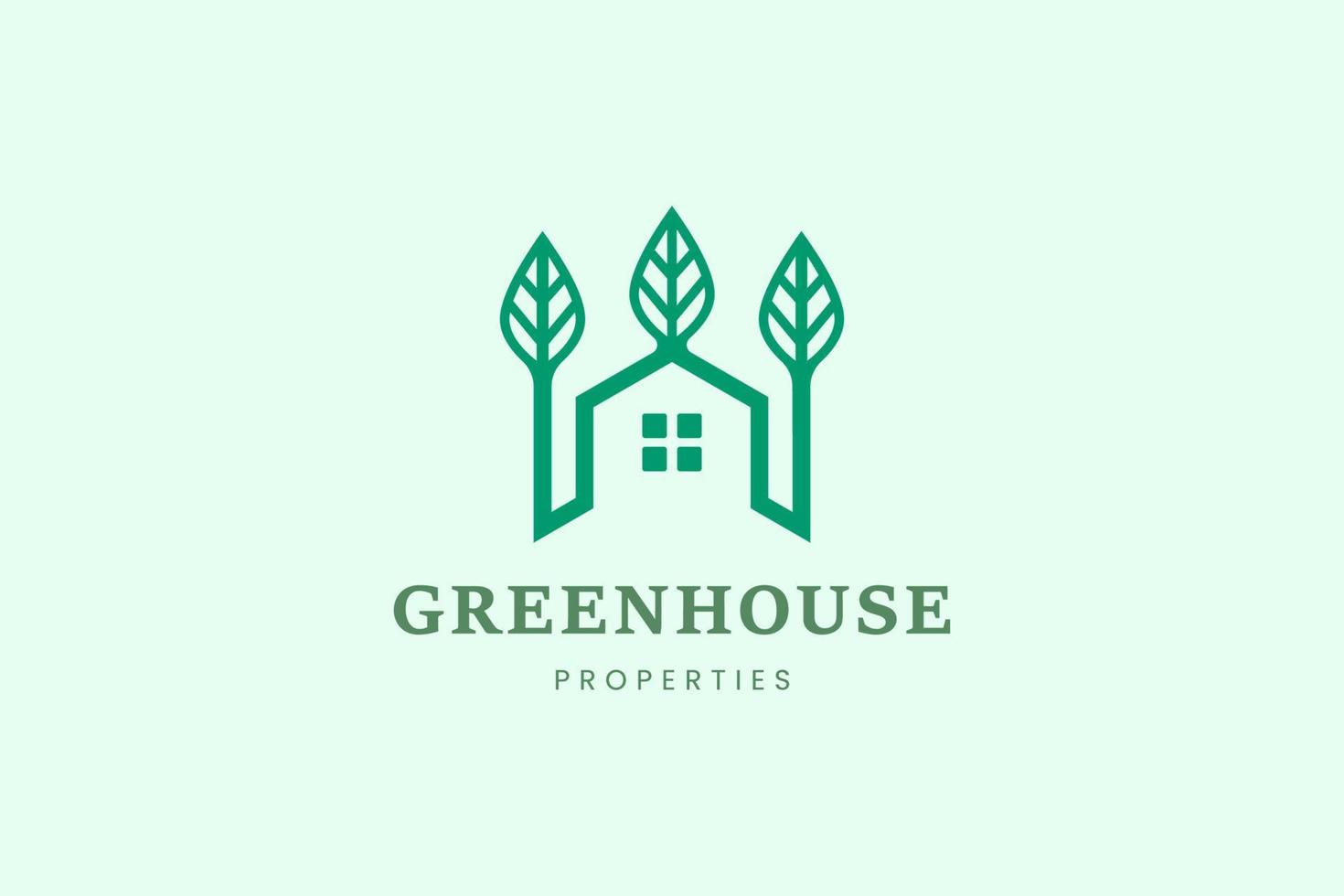 Home and leaf tree logo template for mortgage or real estate business vector