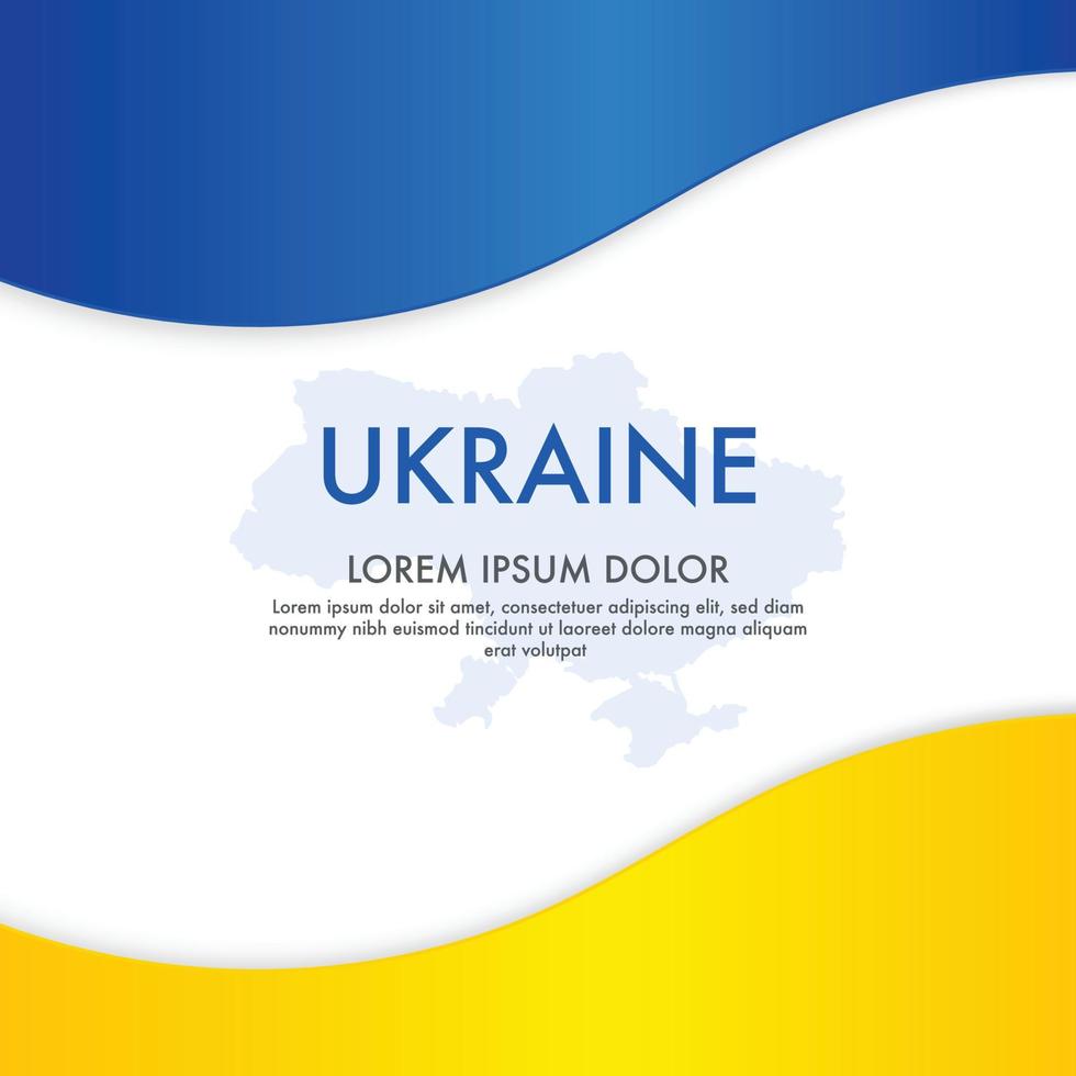 Card with Ukrainian flag concept background vector