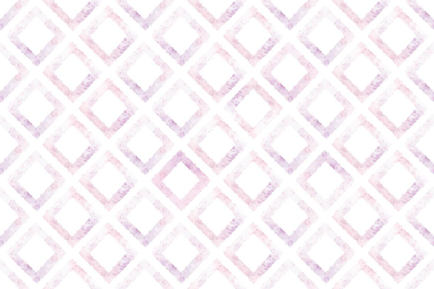 watercolor pink and purple square diamond repeat seamless pattern background vector