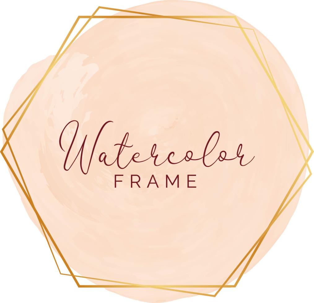 Luxury watercolor floral frame vector