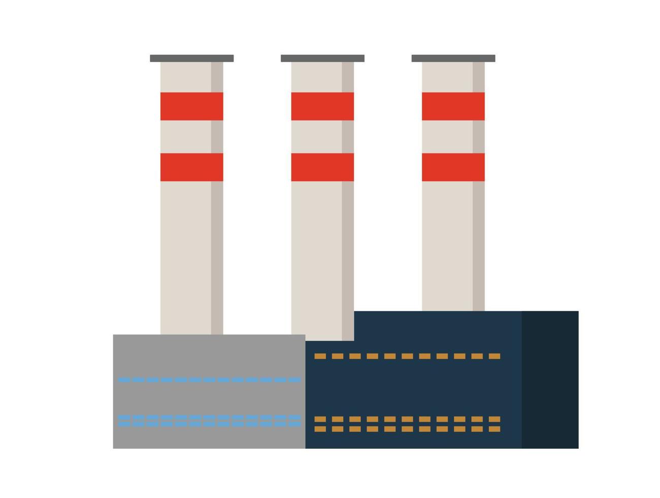 vector de plantas de energía de edificios industriales de fábrica