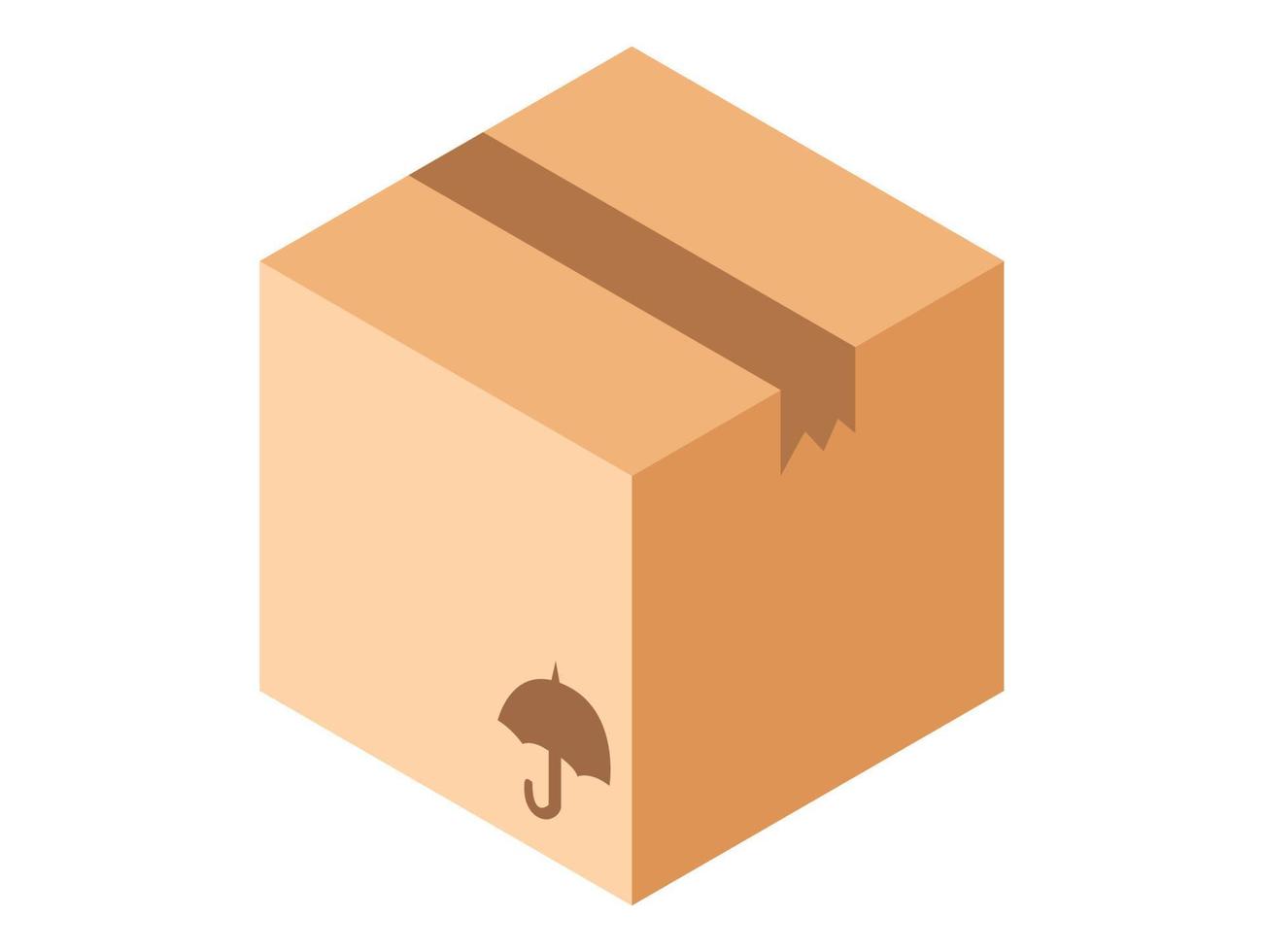 box packaging on white background , Isometric vector