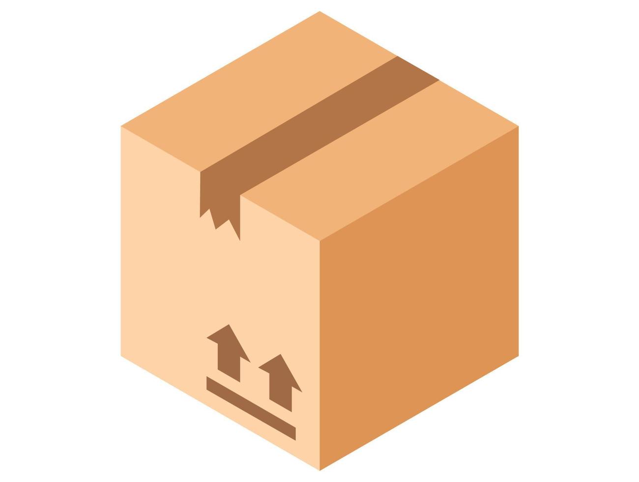 box packaging on white background , Isometric vector