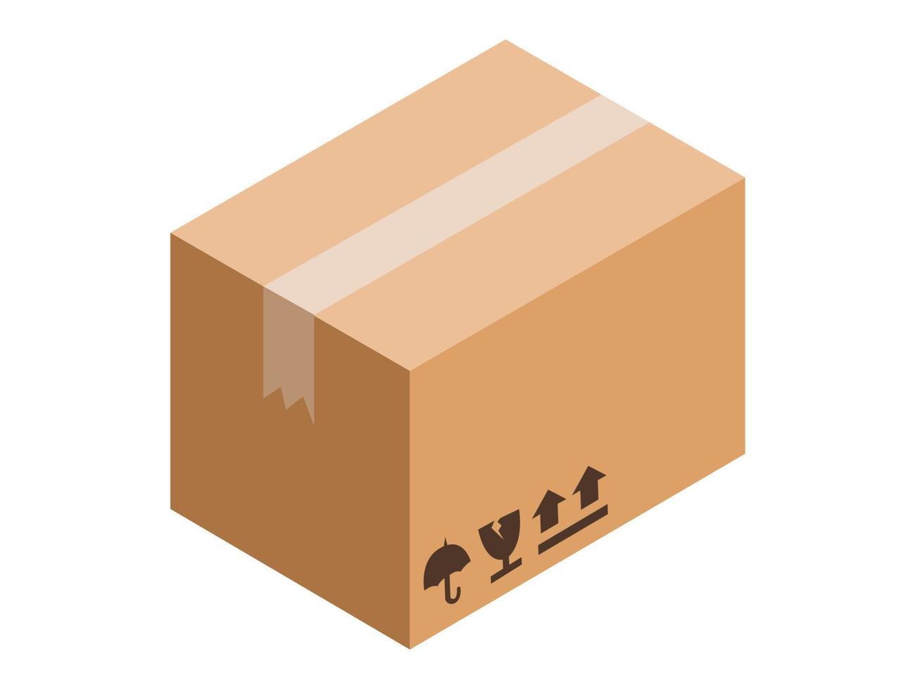box packaging on white background , Isometric vector