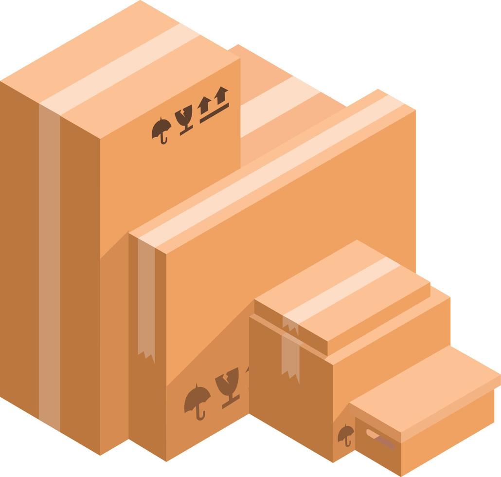 box packaging on white background , Isometric vector