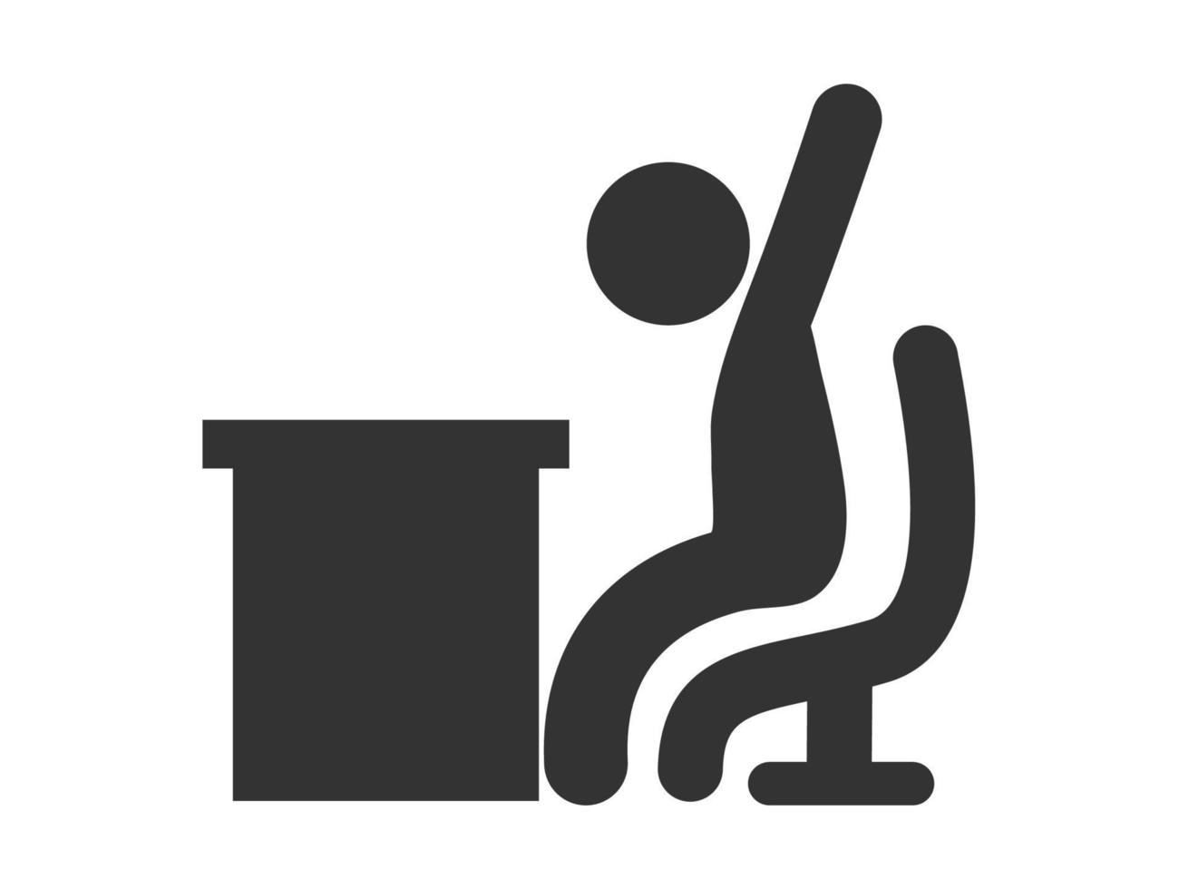 Man working at a desk vector