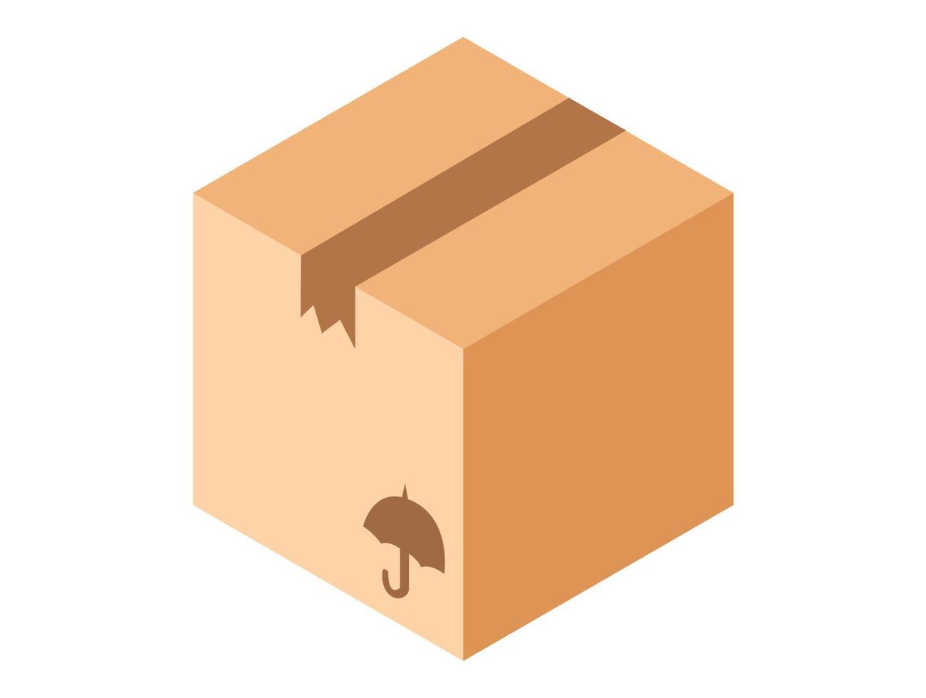 box packaging on white background , Isometric vector