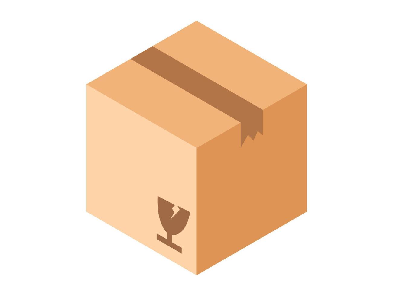 box packaging on white background , Isometric vector
