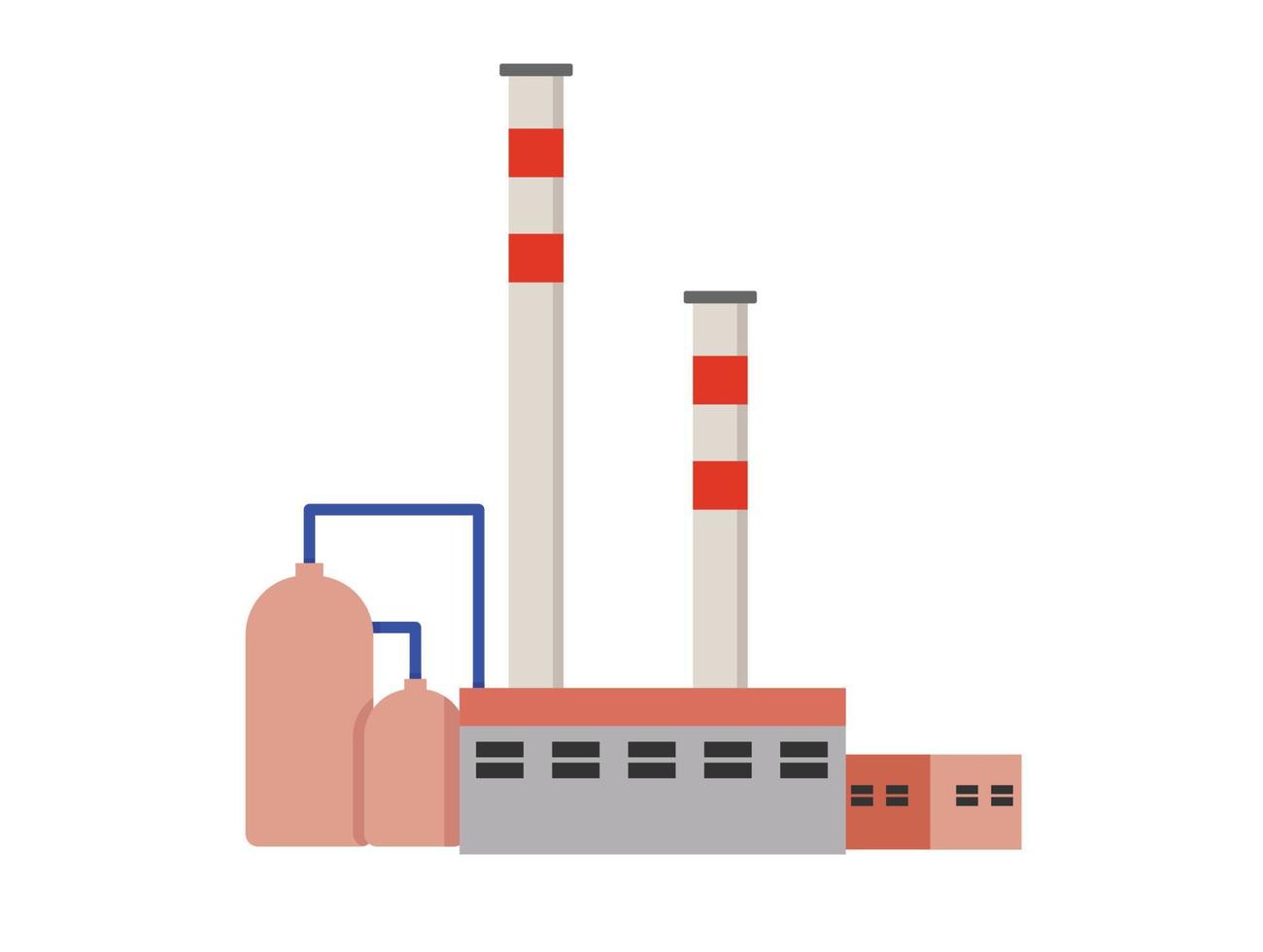 Factory Industrial Buildings Power plants vector