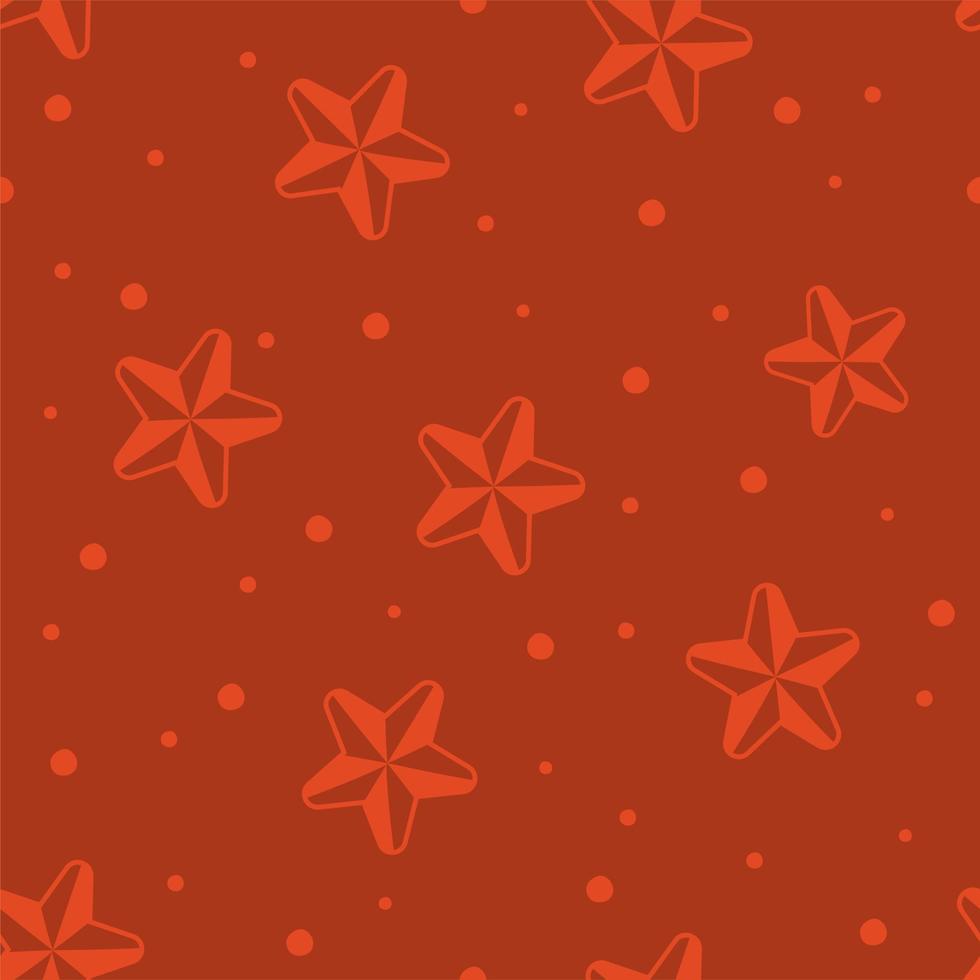 Victory Day May 9 Pattern red background Banner for the holiday with stars laurel branch St. George ribbon Vector illustration