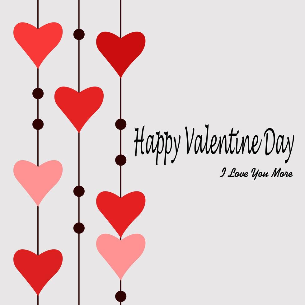 Happy Valentine's Day greeting card. heart pattern design. vector illustration 6944205 Vector