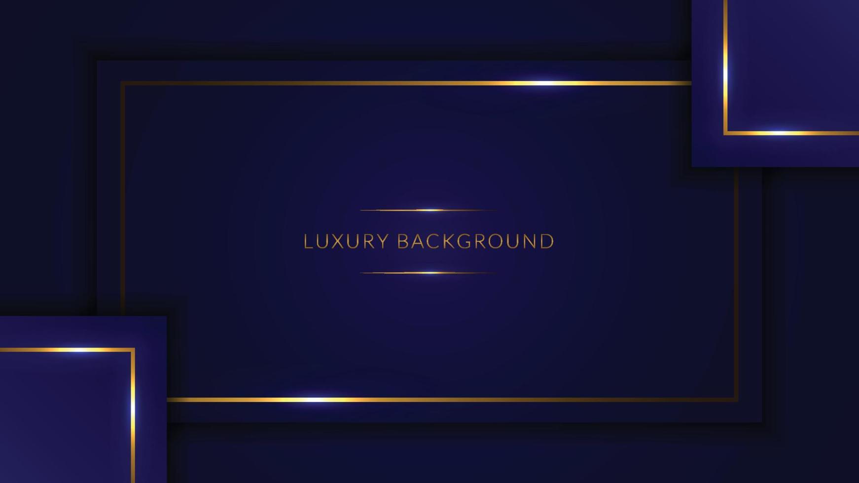 abstract luxury background with overlap blue shape and golden lines. blue premium background. vector illustration