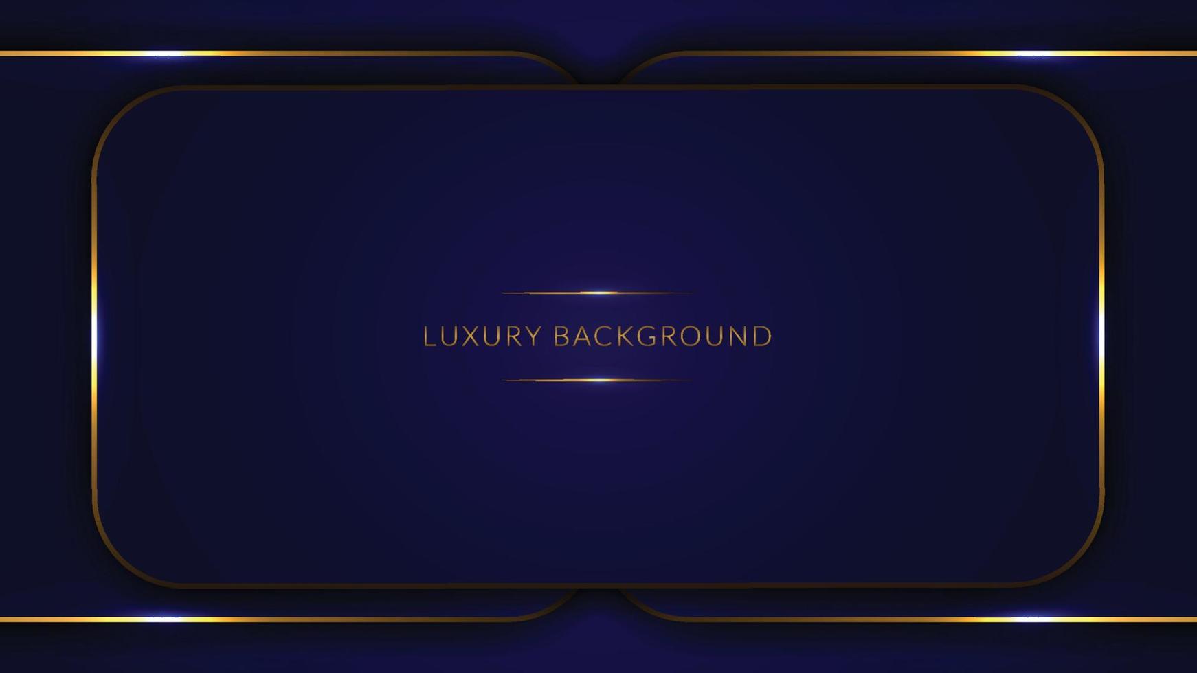 abstract luxury background with overlap blue shape and golden lines. blue premium background. vector illustration