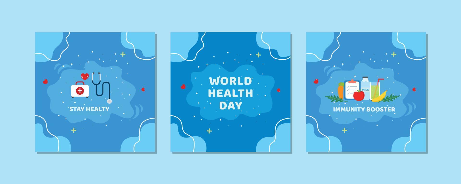 social media post design for world health day vector