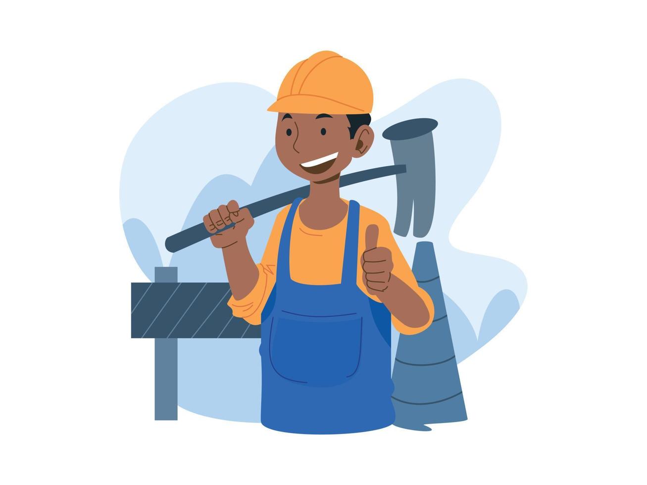 Builder Maintenance Illustration vector