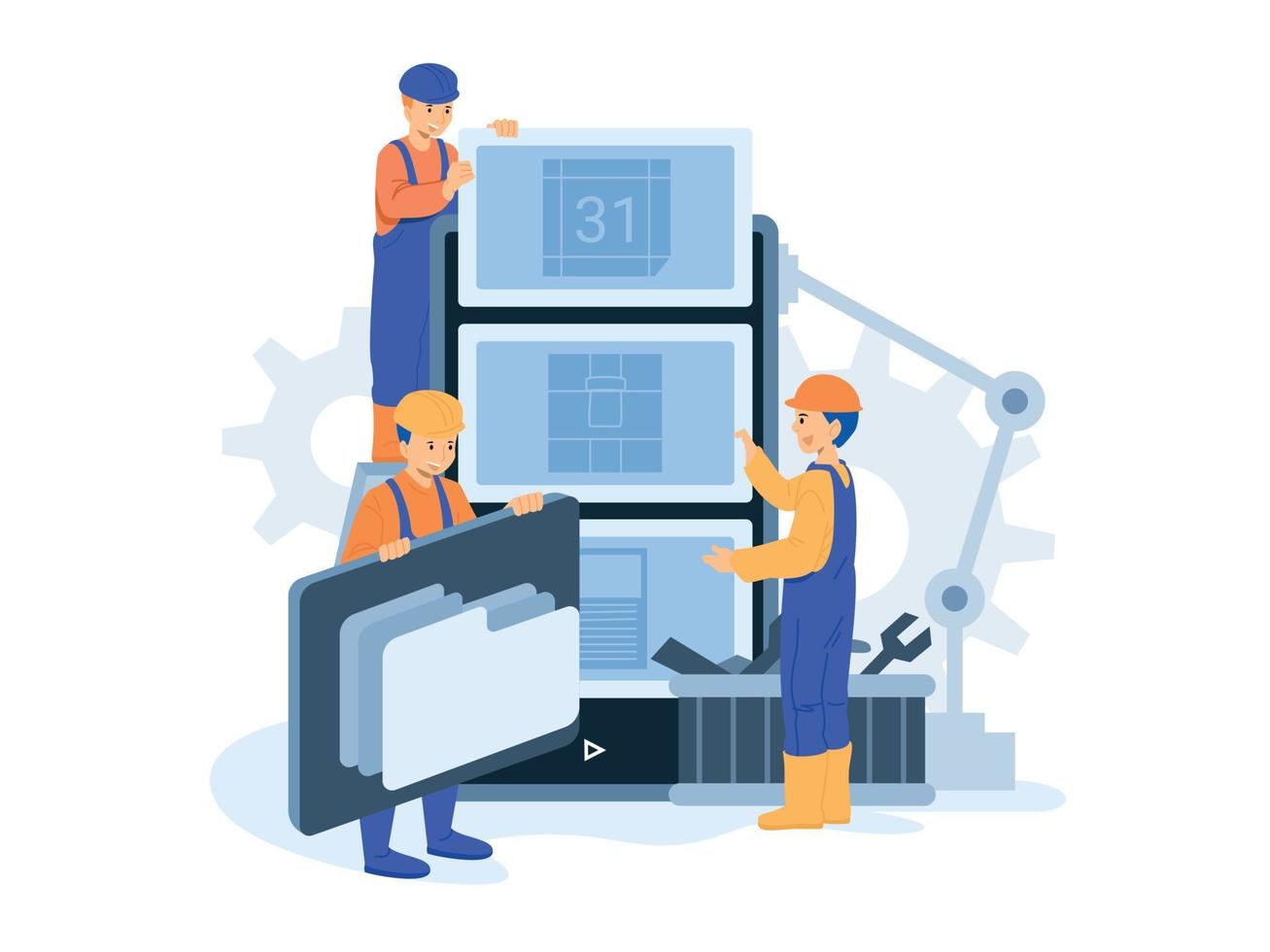 Folder Setup Illustration vector