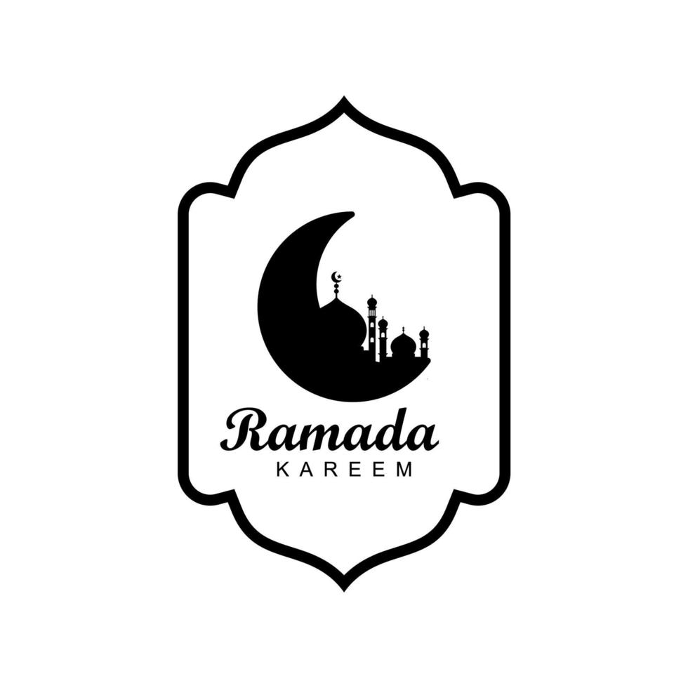 logotipo de ramadán en 2022 para musulmanes vector