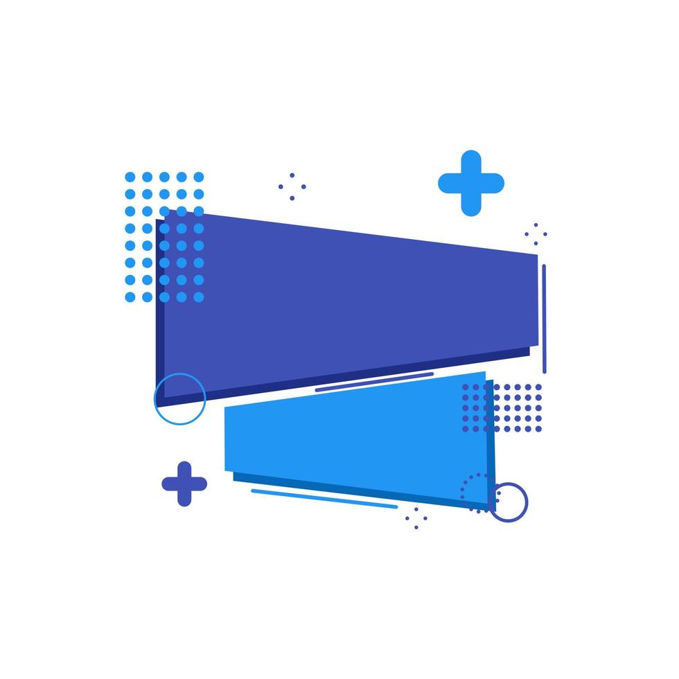 blue geometry vector text template