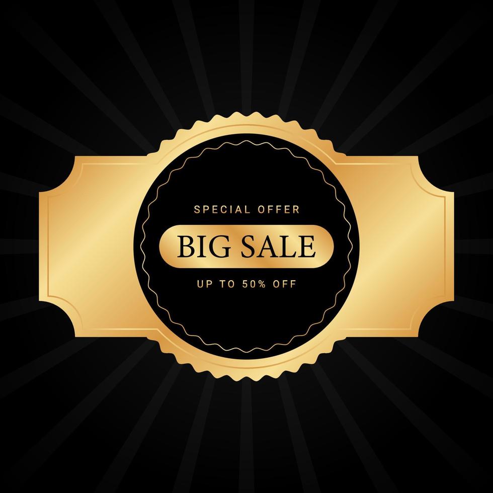 Luxury sale banner background. vector