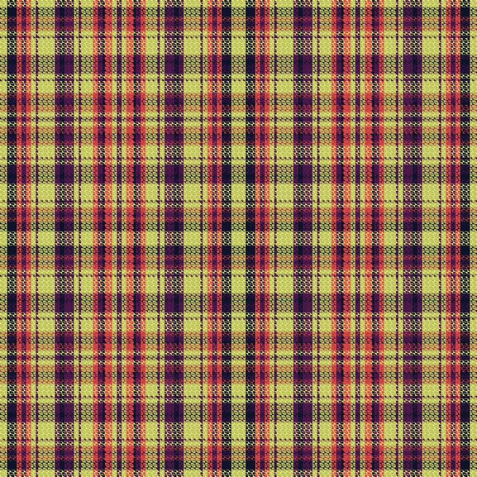 Tartan plaid pattern with texture and retro color. vector
